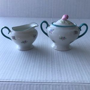 Vintage M.Z. Germany Baronet Creamer & Sugar Bowl With Lid